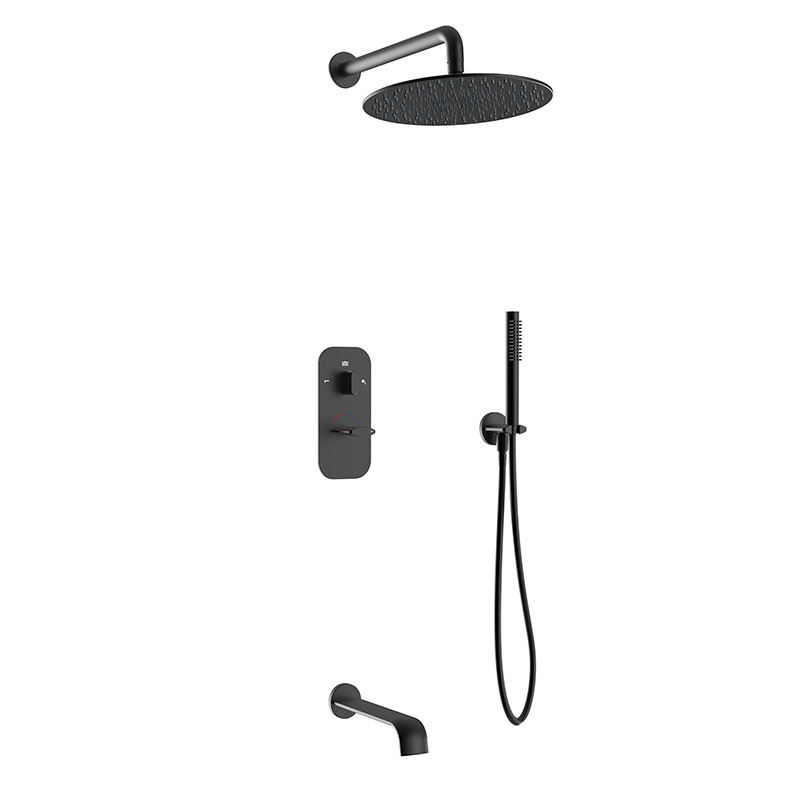 Matt Black Concealed Shower